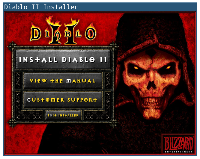 Press 'Install Diablo II'.